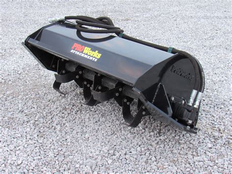 power trac skid steer rototiller attachments|skid steer tillers for sale.